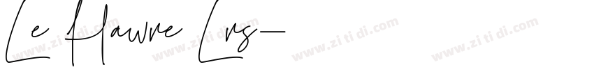 Le Hawre Lrs字体转换